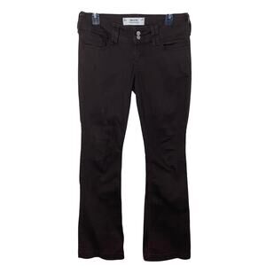 Hollister Y2K Brown Ultra Low Rise Flare Boot Jeans Size 4/27 Flap Pockets